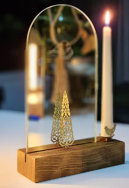 آینه شمعدان رومیزی