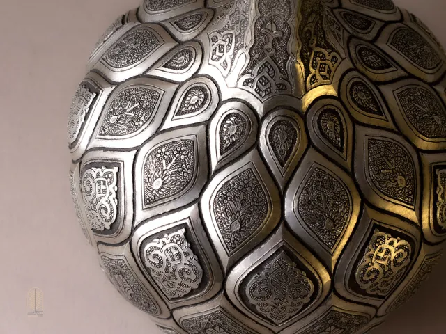 گلدان قلمزنی اصفهان