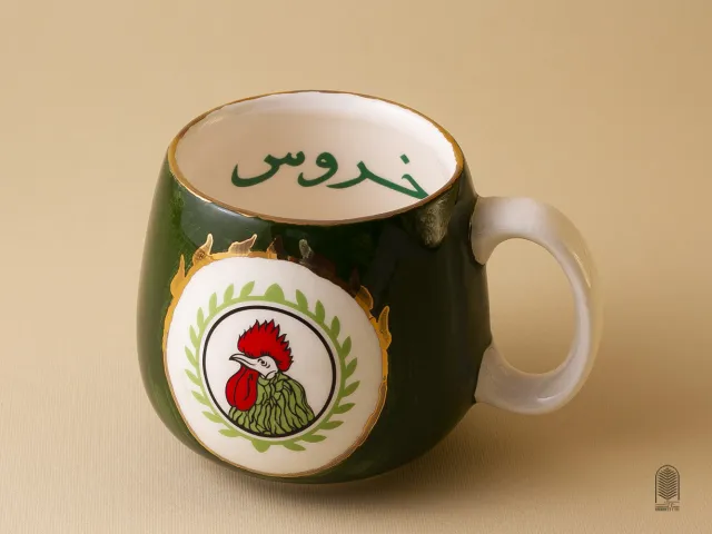 ماگ سرامیکی خروس نشان