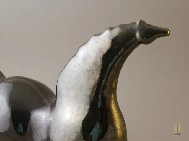 تندیس سرامیکی اسب شباهنگ