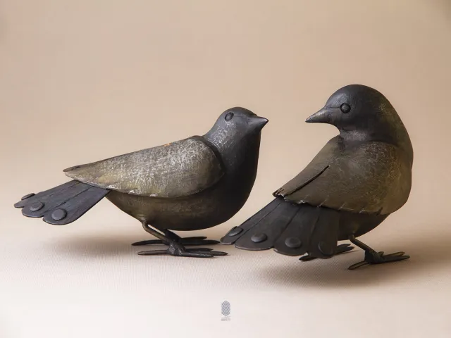 مجسمه پرنده فلزی جفت 2