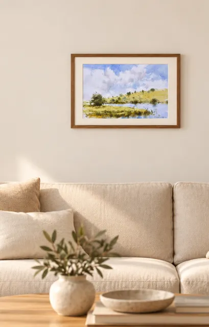 نقاشی آبرنگ 40 * 30 سانتیمتر