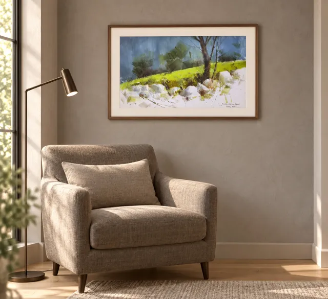 نقاشی آبرنگ 50 * 30 سانتیمتر