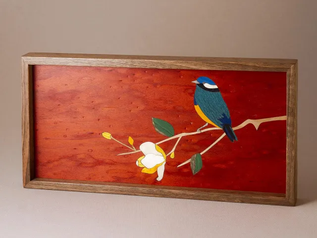 سینی چوبی معرق