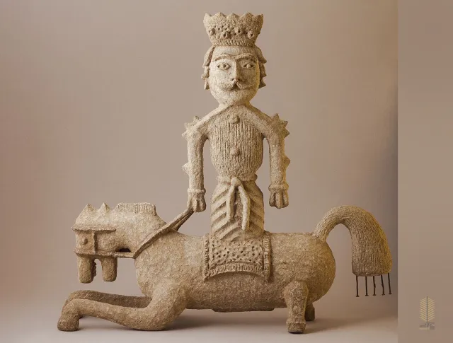 مجسمه پاپیه ماشه خسرو