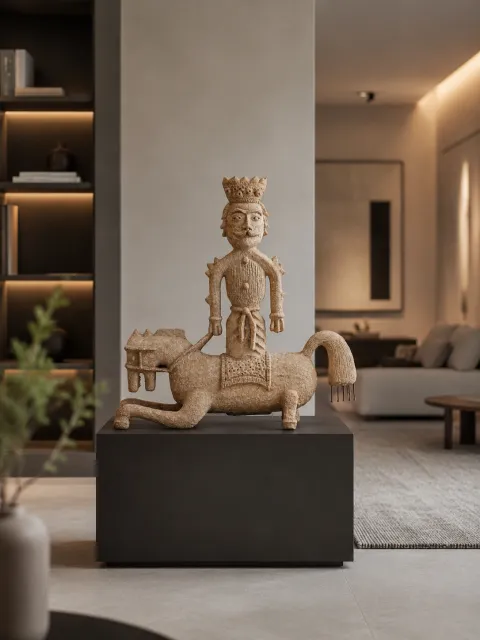 مجسمه پاپیه ماشه خسرو