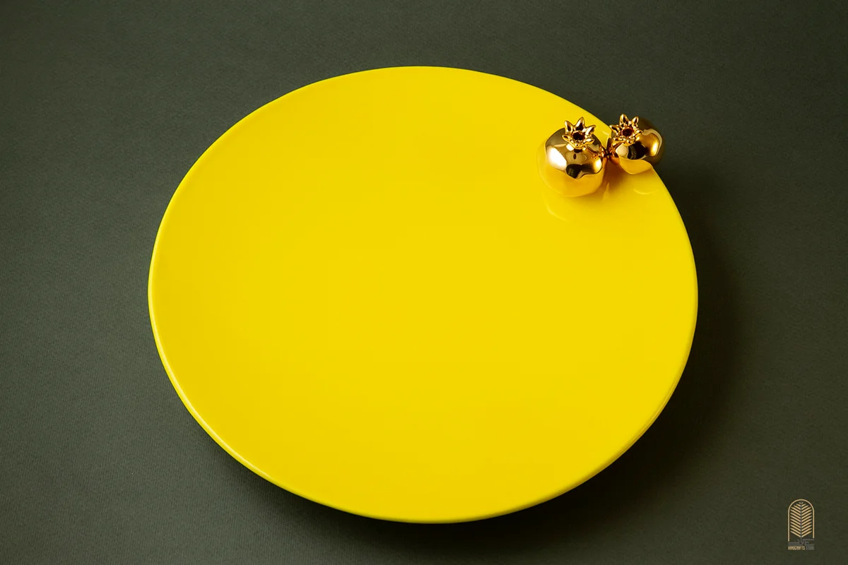 دیس سرامیکی انار طلا موون