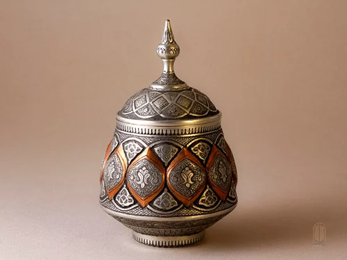 قندان مس قلمزنی