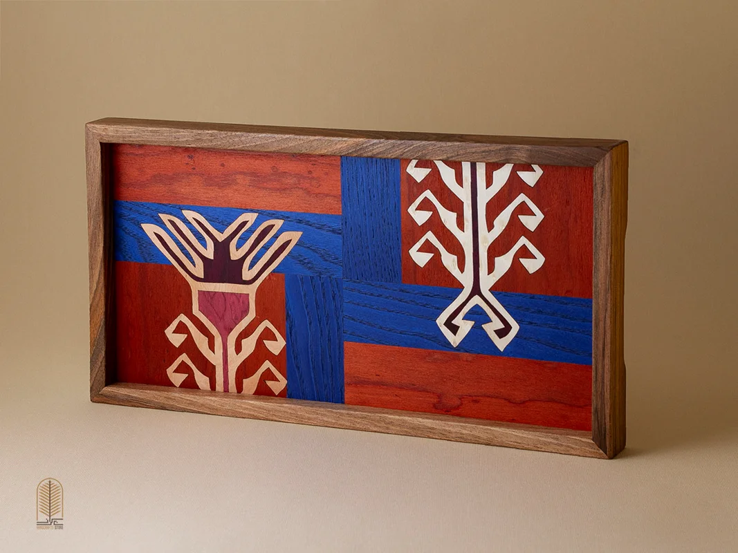 سینی چوبی معرق