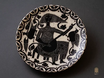 بشقاب دیوارکوب اسگرافیتو2836