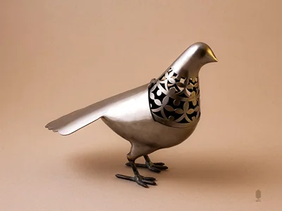 پرنده فلزی مشبک عودسوز