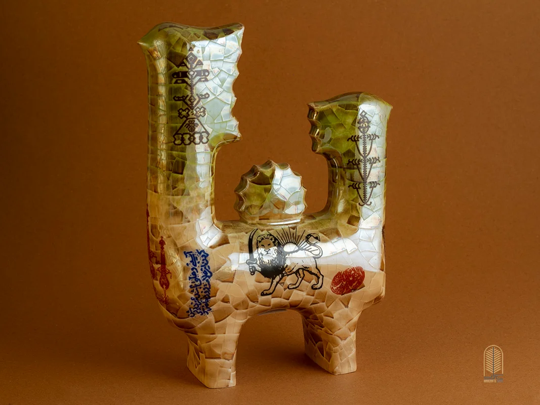 تندیس سرامیکی مرغ زیرک