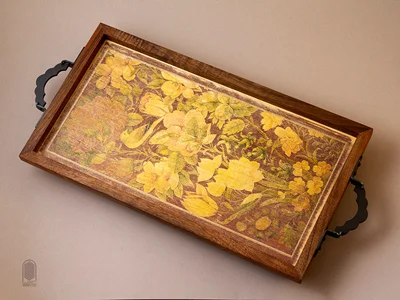 سینی چوبی (چاپ دستی)