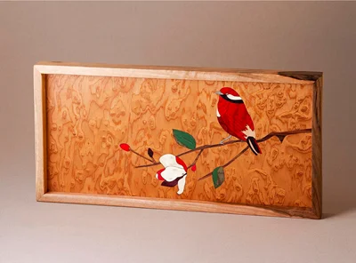 سینی چوبی معرق