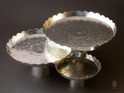 دیس پذیرایی مسی پایه دار