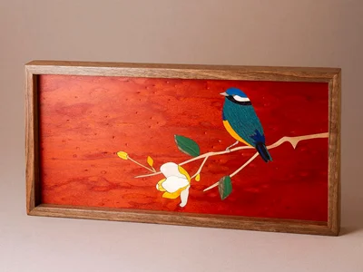 سینی چوبی معرق