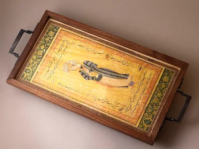 سینی چوبی (چاپ دستی)