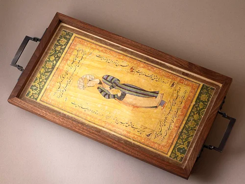 سینی چوبی (چاپ دستی)