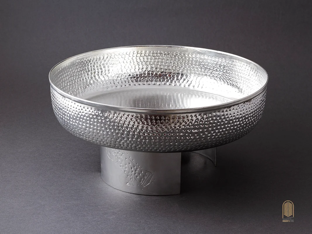 کاسه مسی پایه دار بزرگ